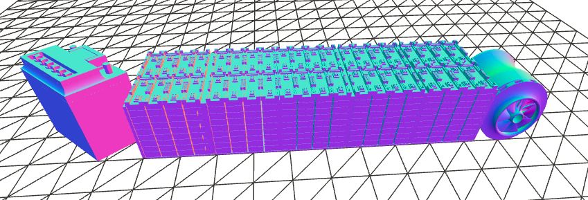 3D model of lithium-ion battery